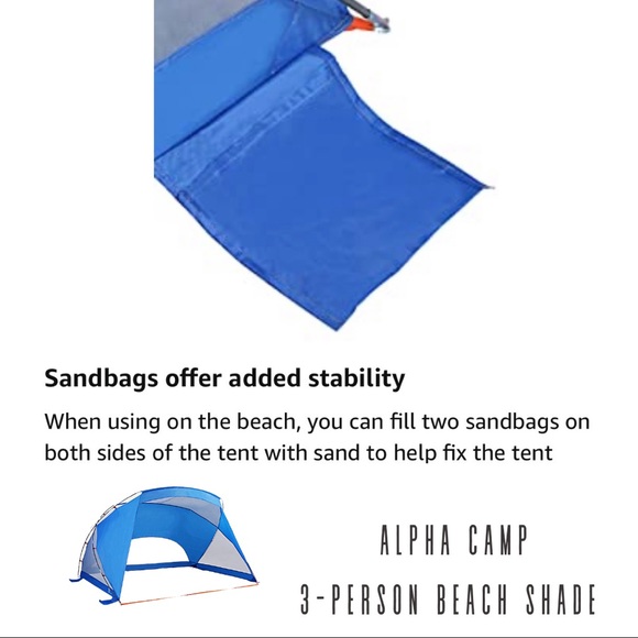 3-Person Sport/Beach Shelter Easy Up Sun Shade 9x6 - Picture 8 of 12